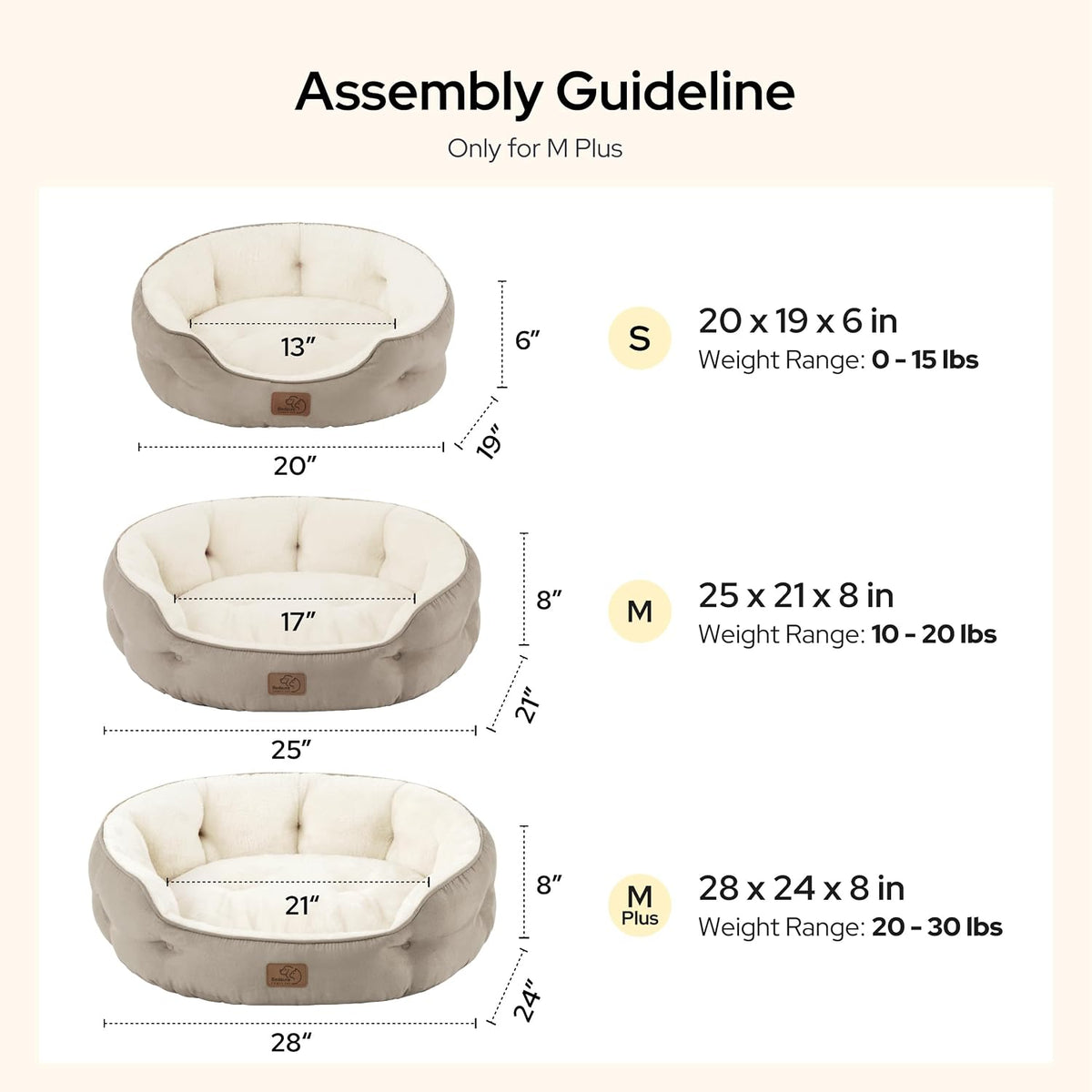 Small Dog Bed Washable,Round Cat Beds for Indoor Cats,20In Camel