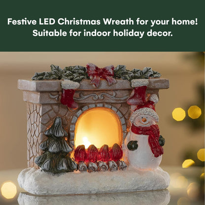 Decor Figurines Resin Lighted Decorations Table Top Decorative Fireplace Decor Figurines Light up Indoor Fiber Optic Decoration