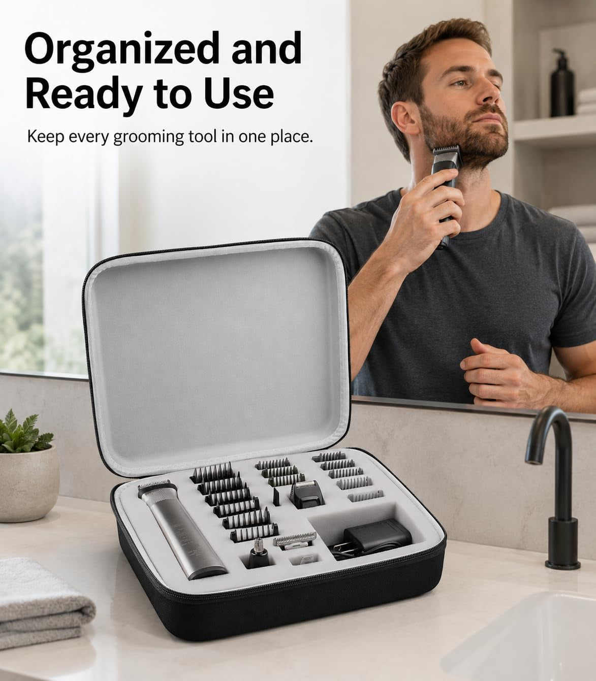 Large Hard Case for Philips Norelco Multigroom 7000 5000, Case Only