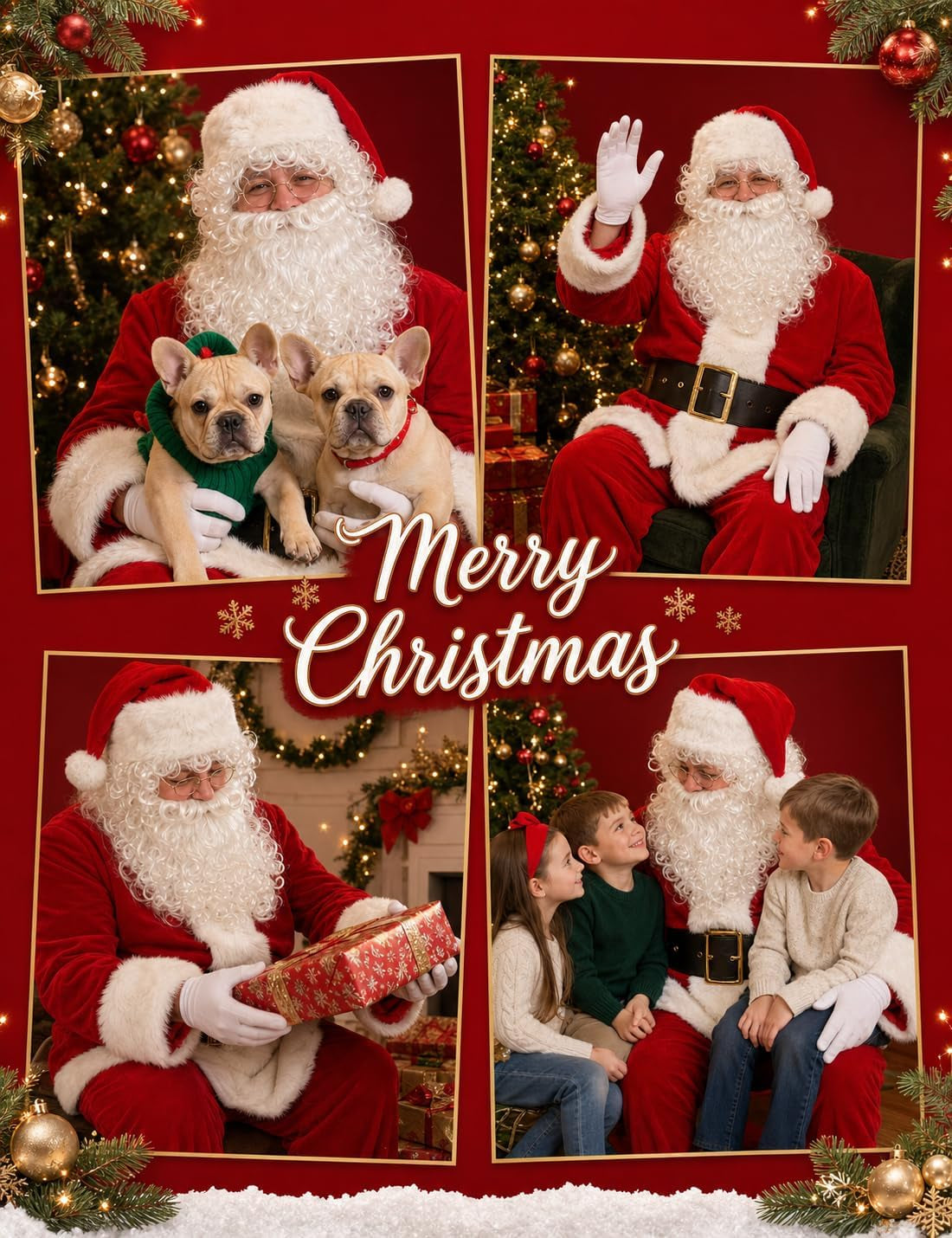 Men'S Deluxe Santa Suit 11Pc. Christmas Adult Santa Claus Costume