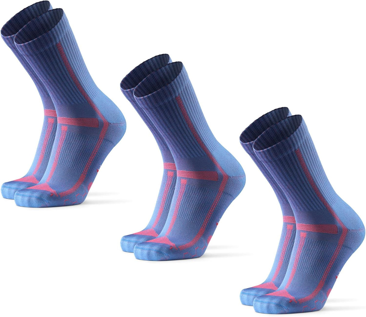 Running Socks for Men & Women, Crew, Cushioned, 3-Pack