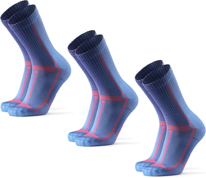 Running Socks for Men & Women, Crew, Cushioned, 3-Pack